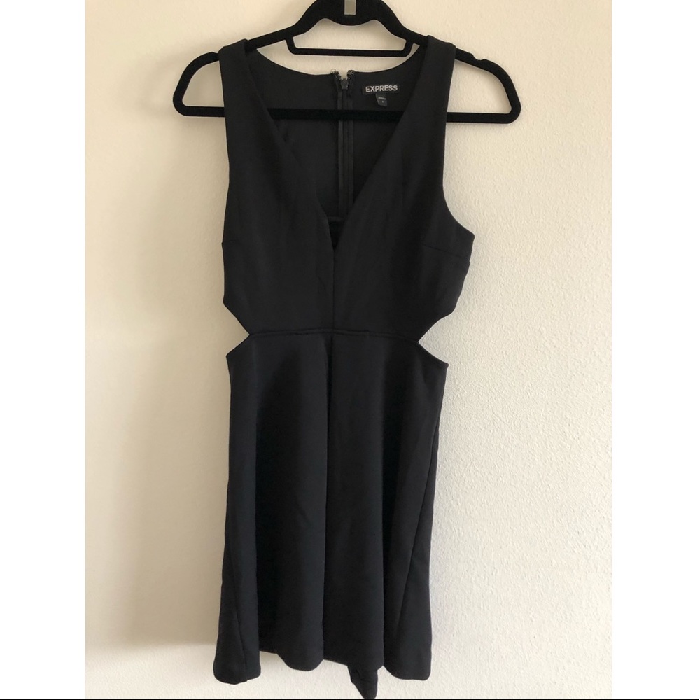 Express black cut out mini dress